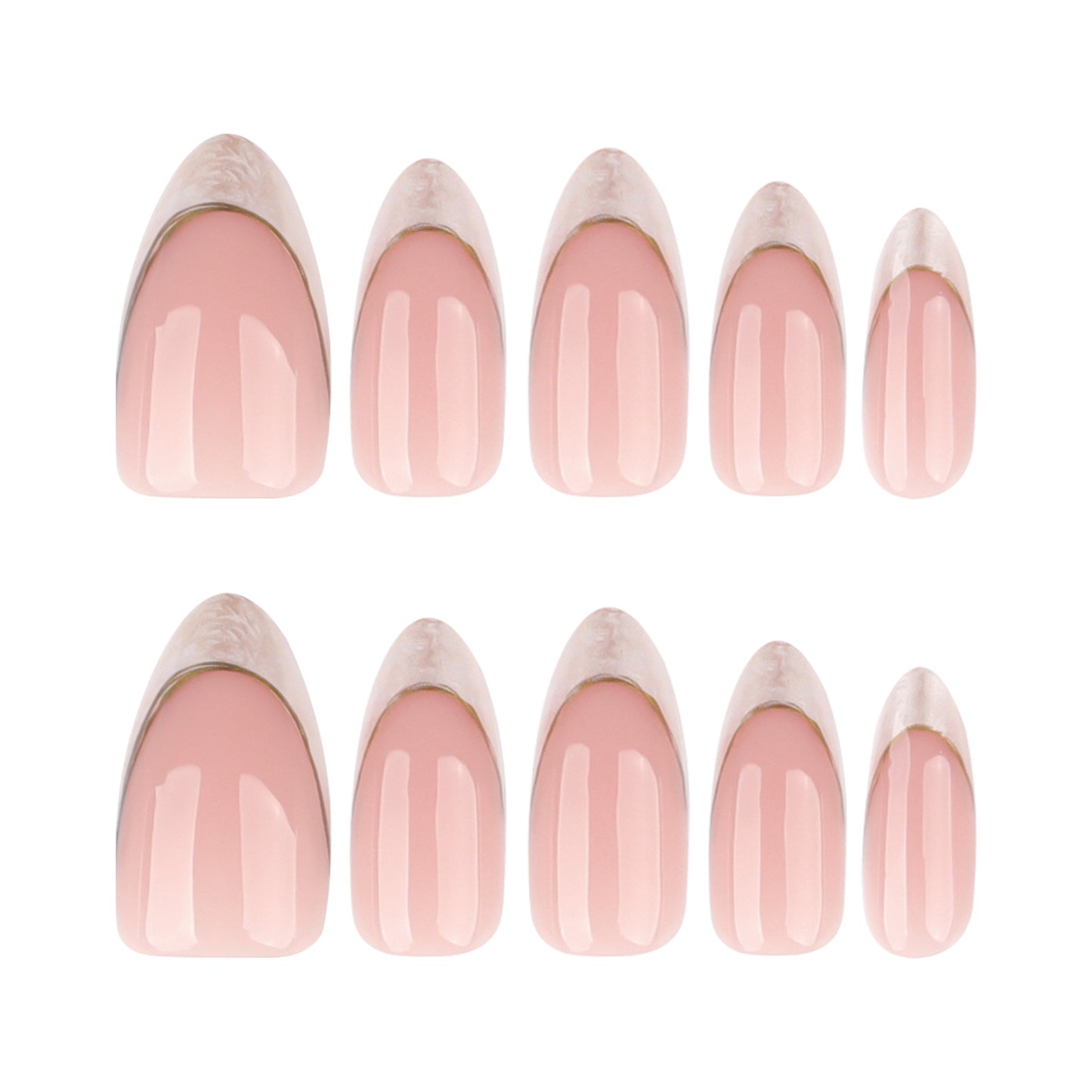 French White Ombr Press On Nails