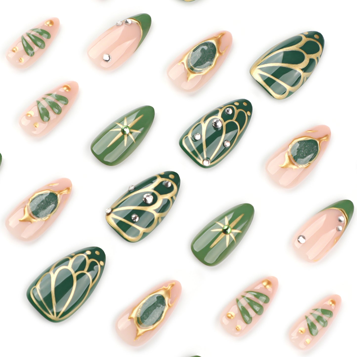 Handmade 3D Textured Bohemian Press-on Nails