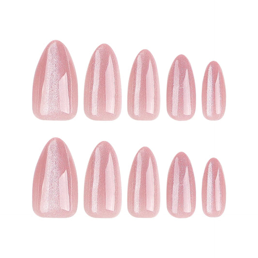 Bright Pink Cat Eye Veloura Nails