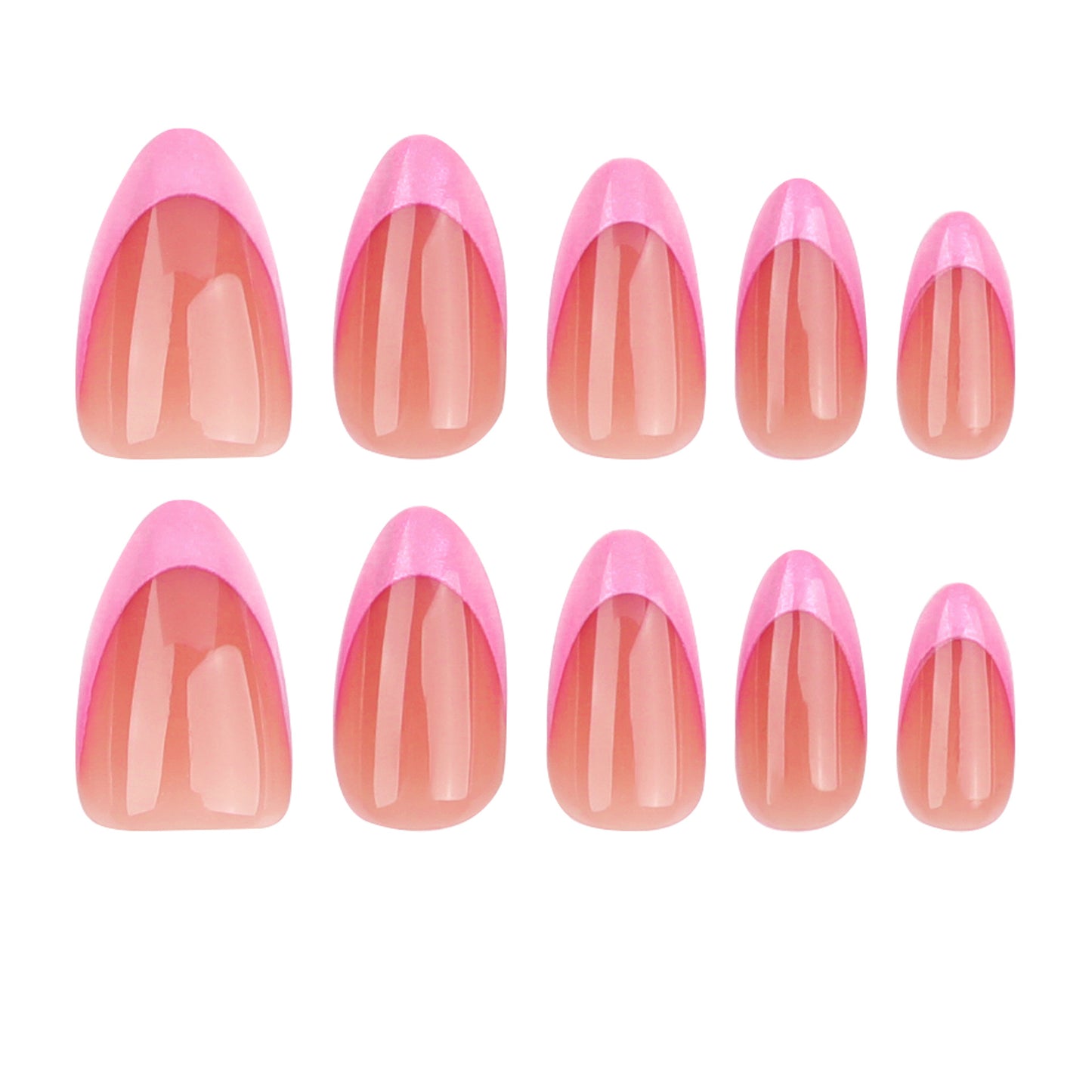 High-End French Pink Press On Nails