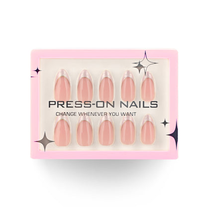 French White Ombr  Press On Nails