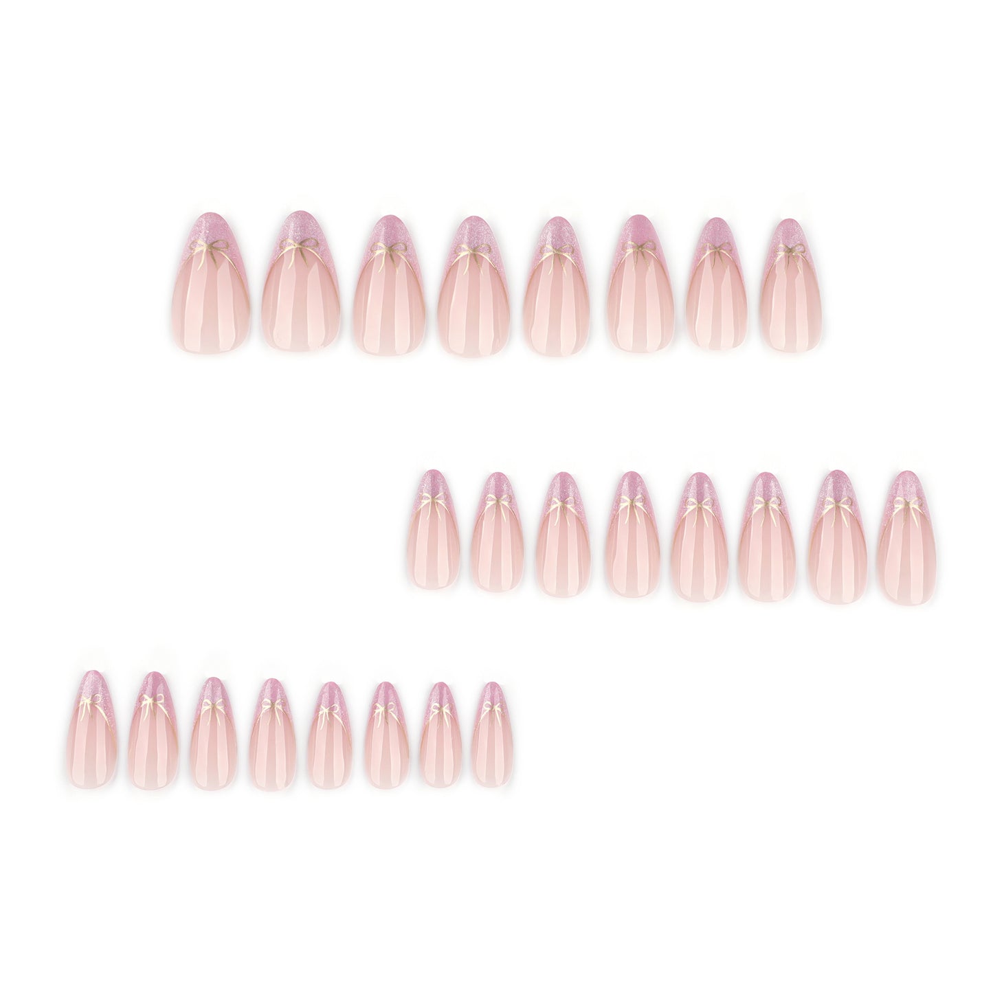 Pink Cat Eye with Glitter Gold Bow  JP4262 Veloura Nails