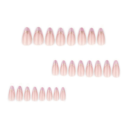 Pink Cat Eye with Glitter Gold Bow  JP4262 Veloura Nails