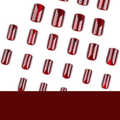 Blood Red Cat Eye Veloura Nails