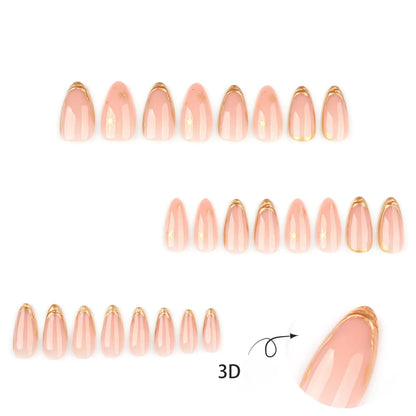 3D Gold Foil Veloura Nails