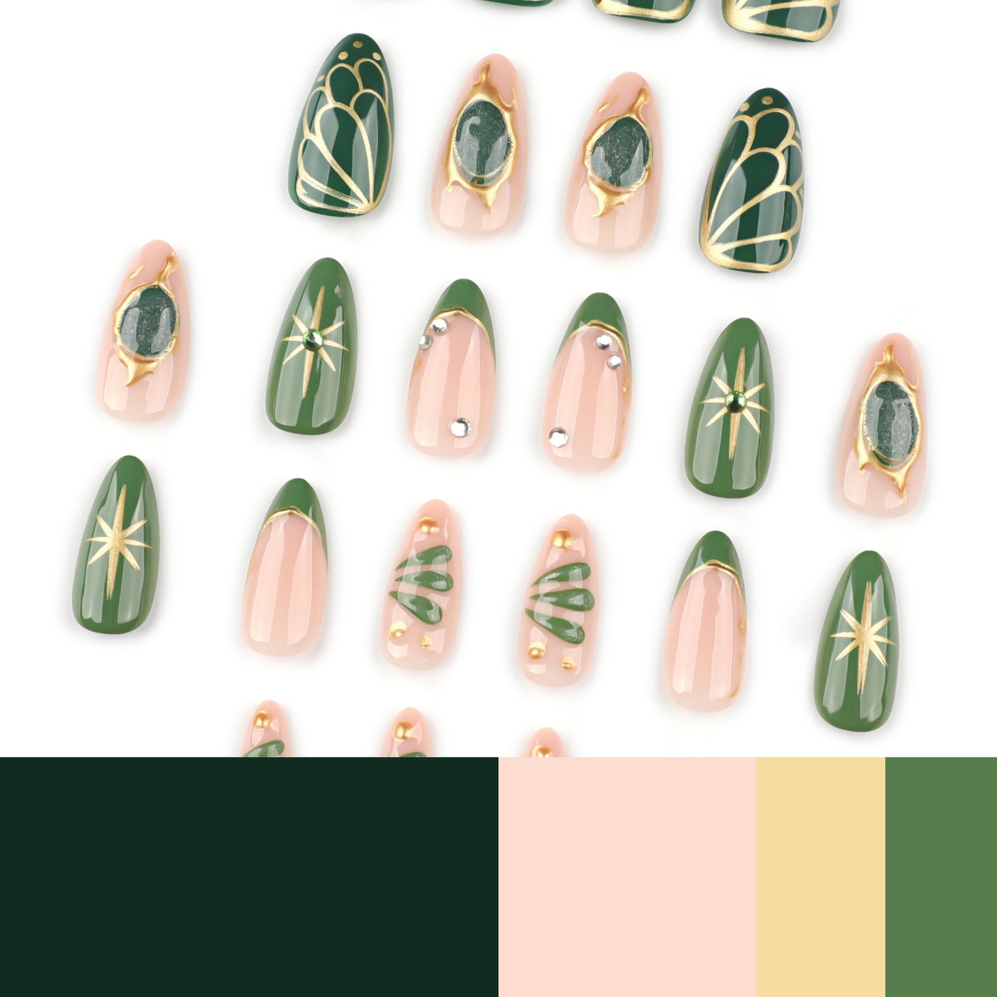 Handmade 3D Textured Bohemian Press-on Nails