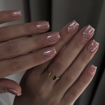 Coated Dazzling Minimalist Nail Art