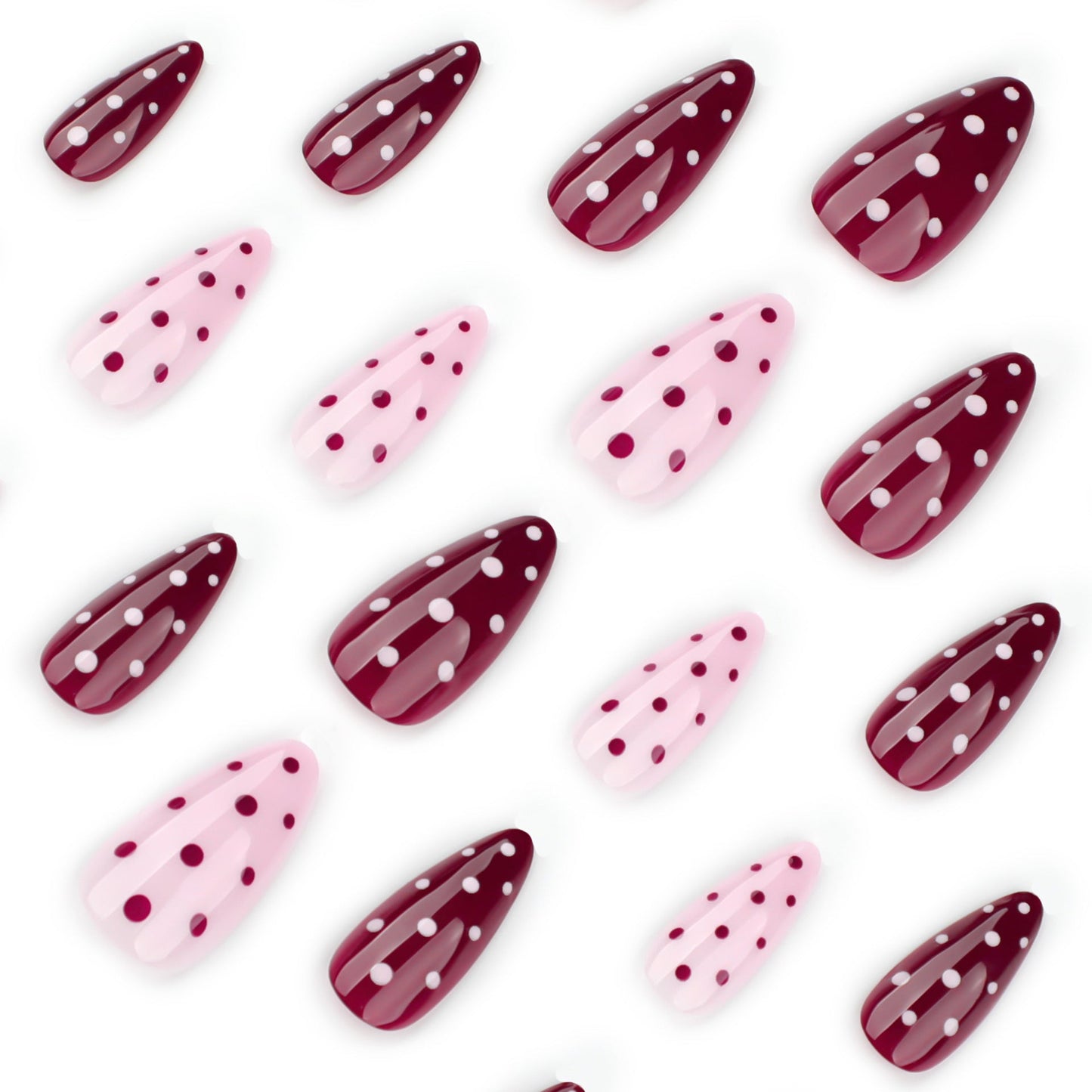 Red Polka Dots Veloura Nails