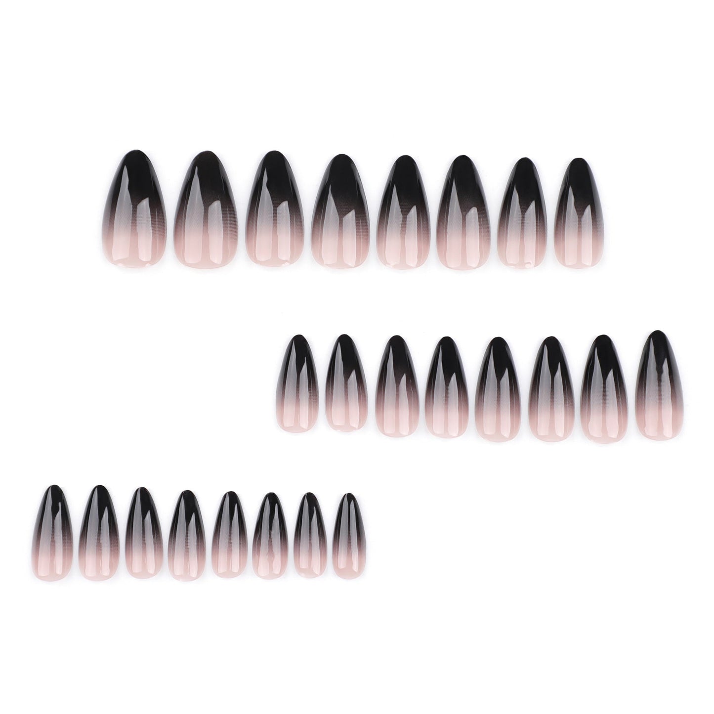 Halloween Black Gradient Veloura Nails