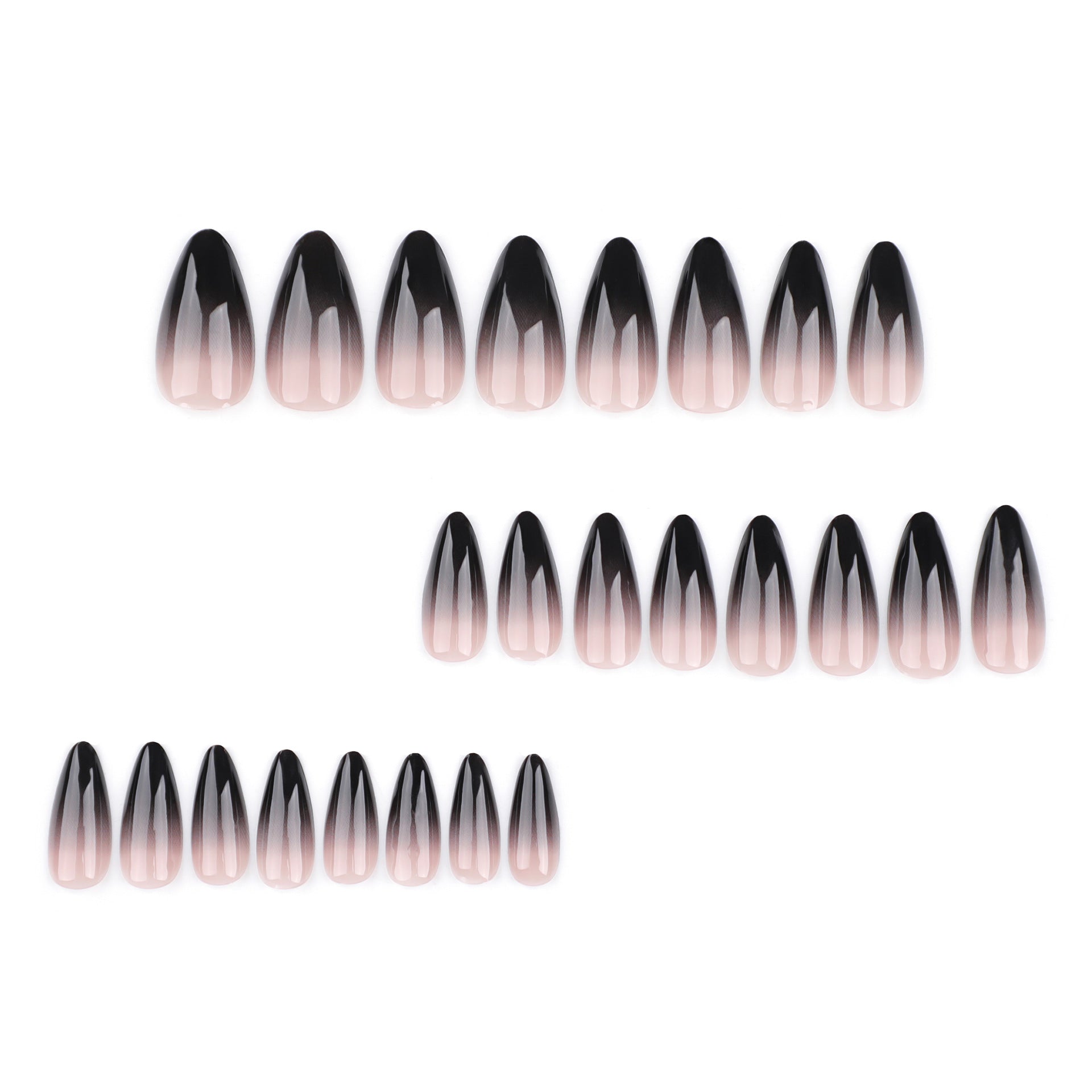 Halloween Black Gradient Veloura Nails