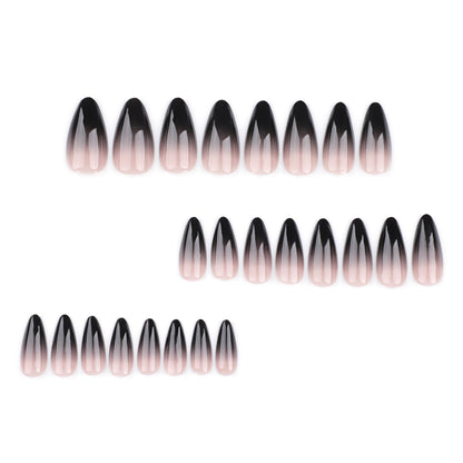 Halloween Black Gradient Veloura Nails