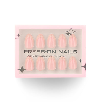 Pink French Press-On Nails