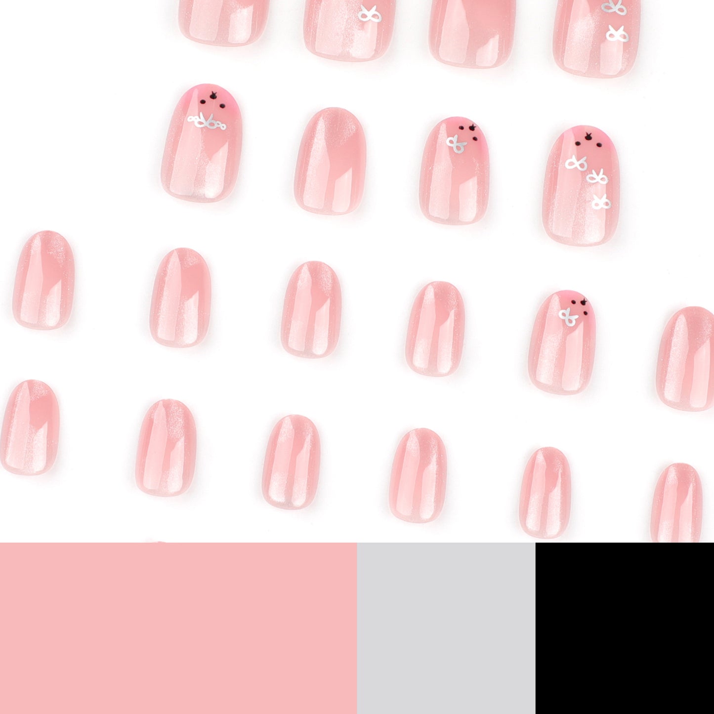 Pink Sweet Cat Eye JP3307 Veloura Nails