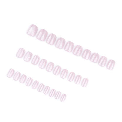 Handmade Nude Blush Cat Eye Press-on Nails
