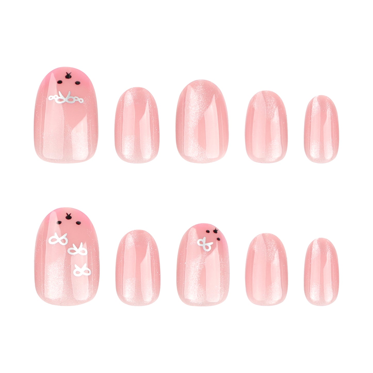 Pink Sweet Cat Eye JP3307 Veloura Nails