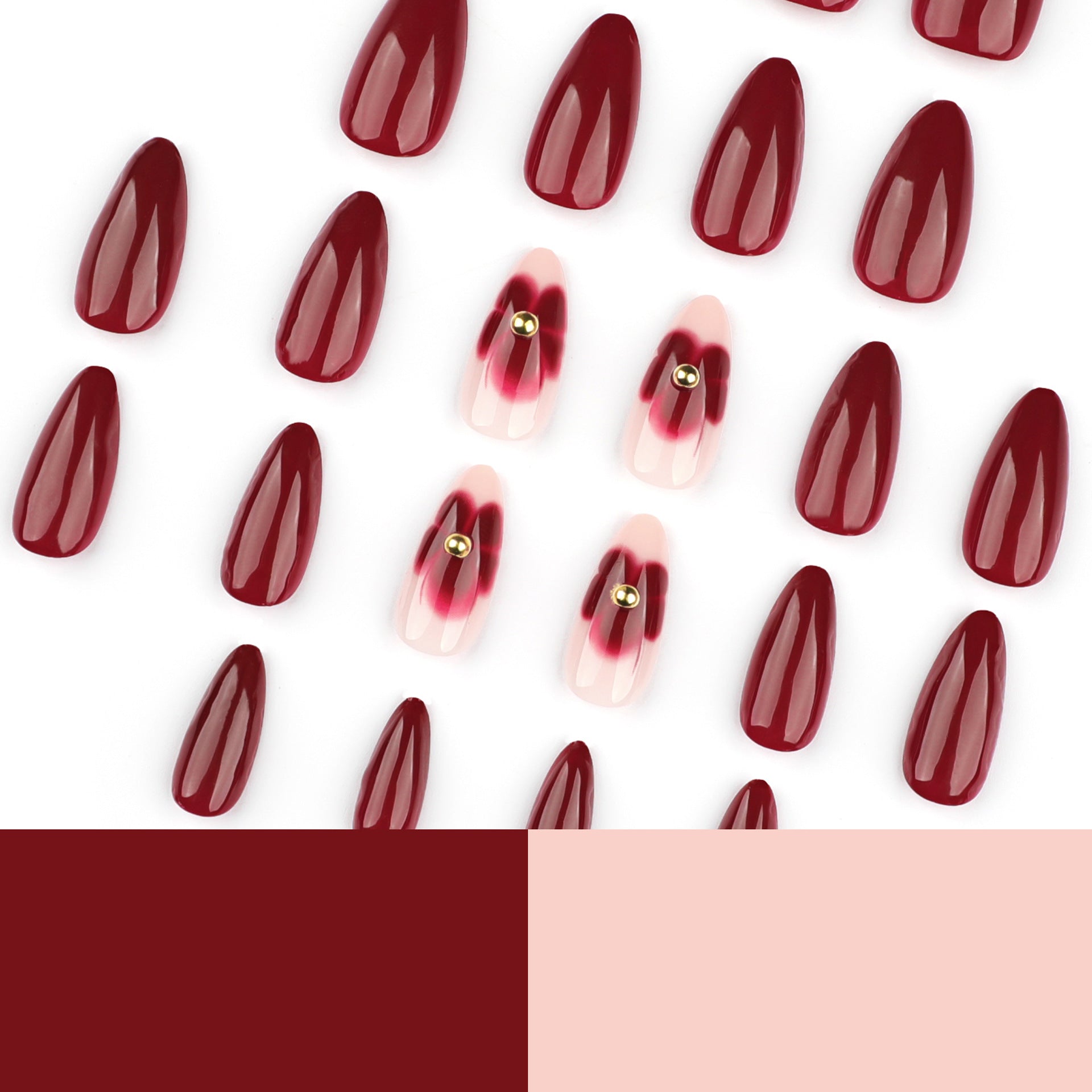 Simple Red JP3695 Veloura Nails