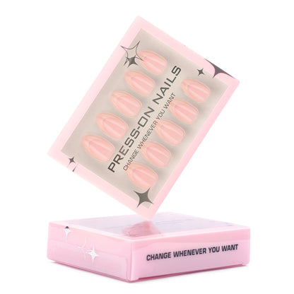 Pink French Press-On Nails