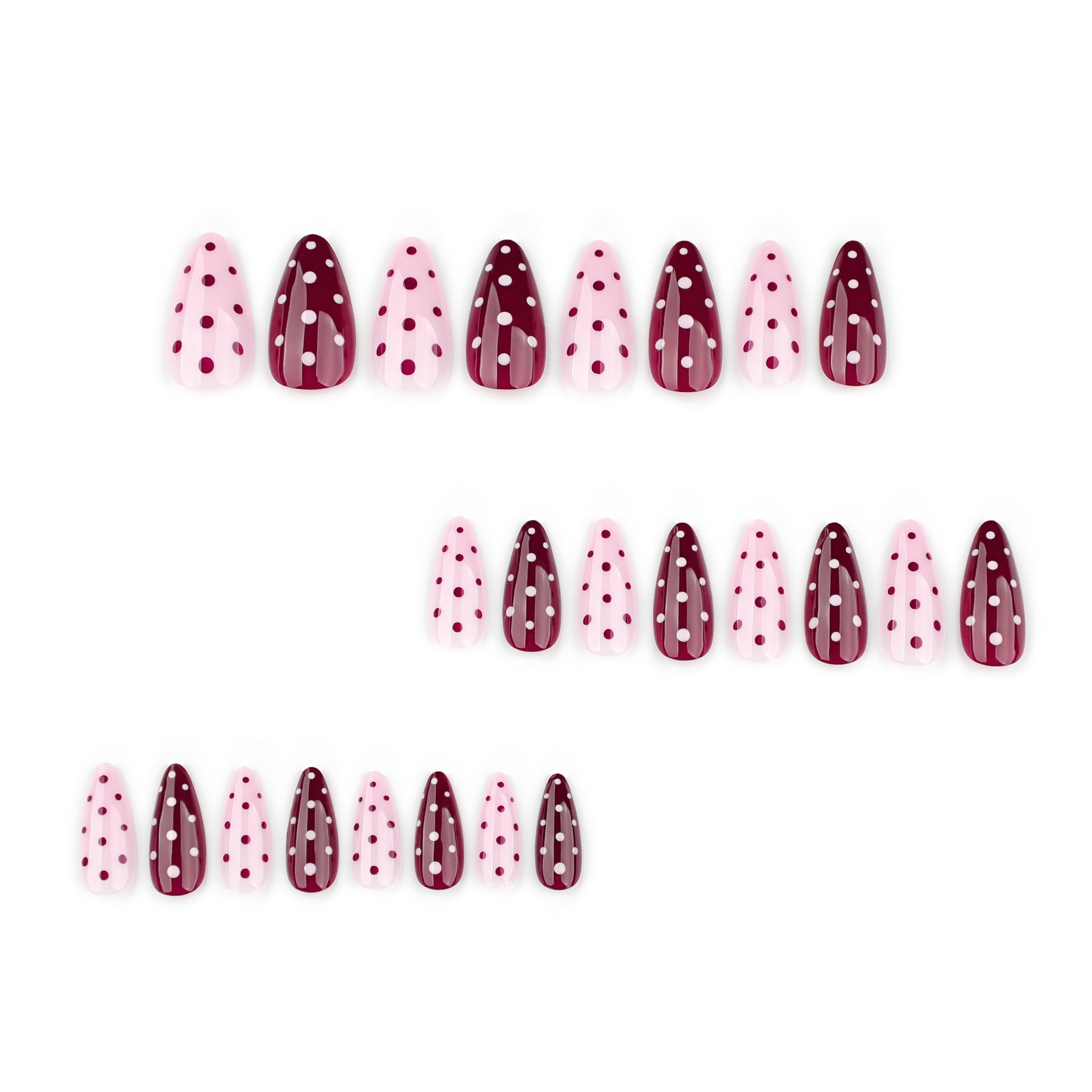 Red Polka Dots Veloura Nails