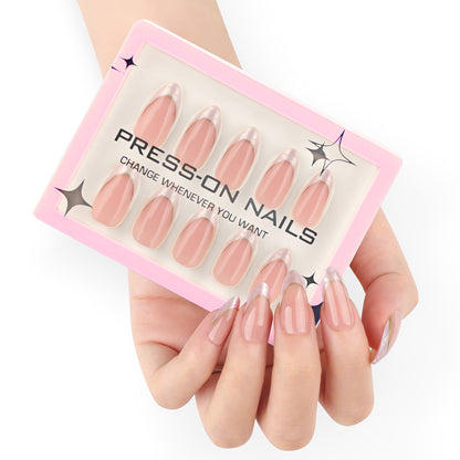 French White Ombr  Press On Nails