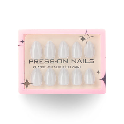 Minimalist Light Gray Press-On Nails