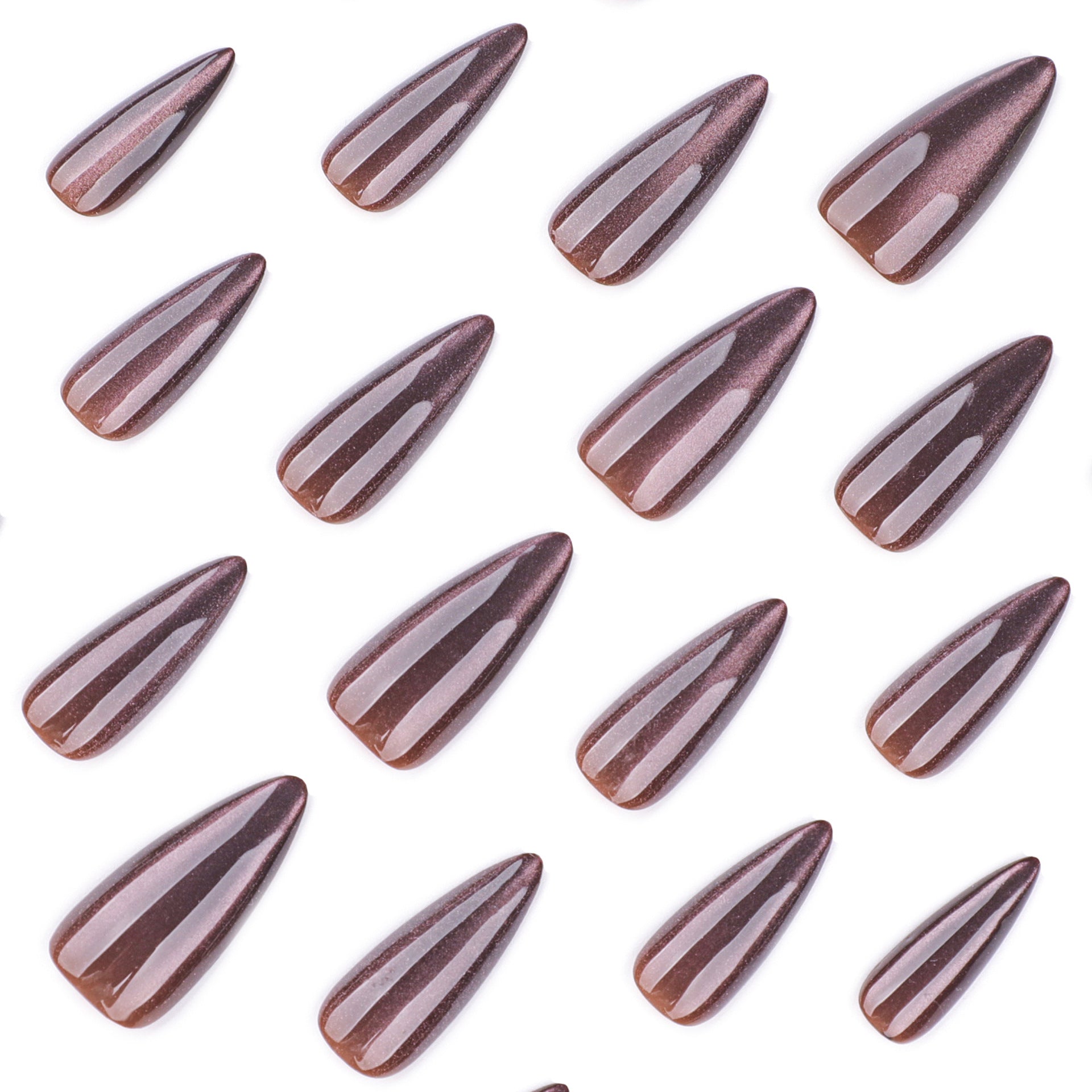 Glitter Brown Cat Eye JP4190 Veloura Nails