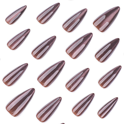 Glitter Brown Cat Eye JP4190 Veloura Nails