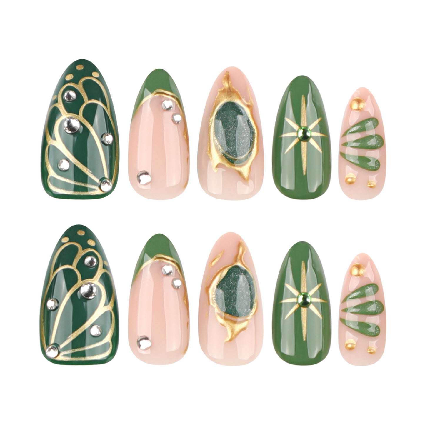 Handmade 3D Textured Bohemian Press-on Nails