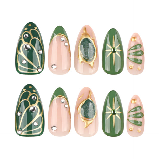 Handmade 3D Textured Bohemian Press-on Nails