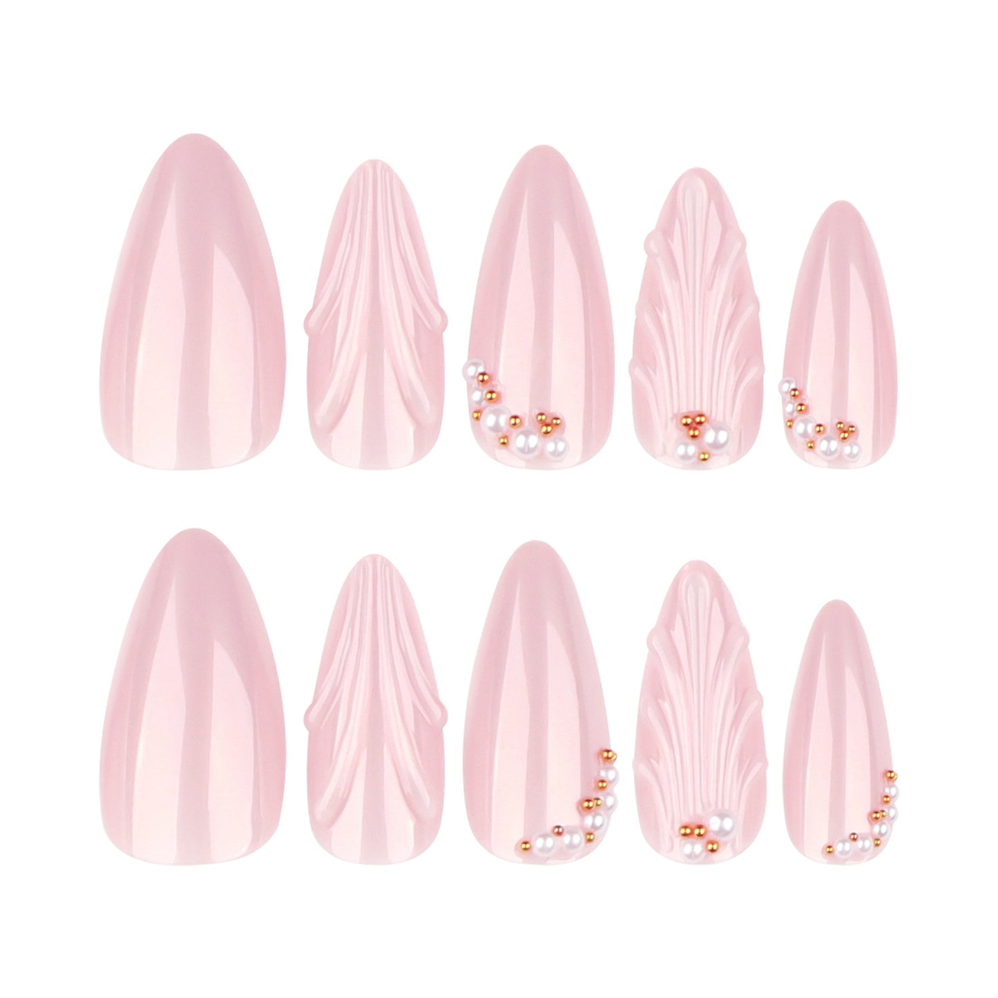 Ocean Shell Teardrop Pearl Nail Art
