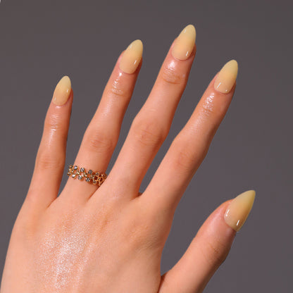 Solid Yellow Press-On Nails