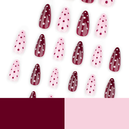 Red Polka Dots Veloura Nails