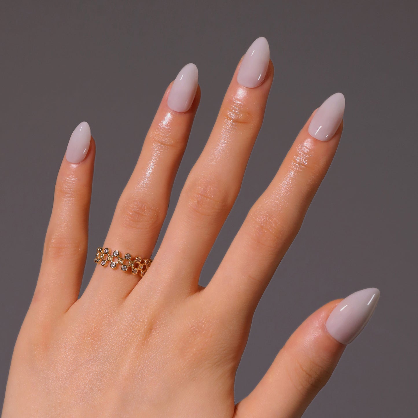 Minimalist Light Gray Press-On Nails