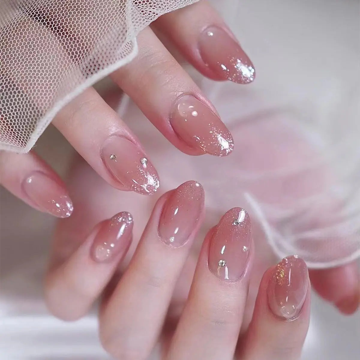 Blush Gradient Veloura Nails