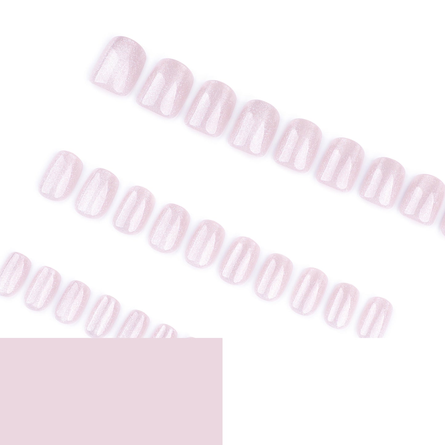 Handmade Nude Blush Cat Eye Press-on Nails