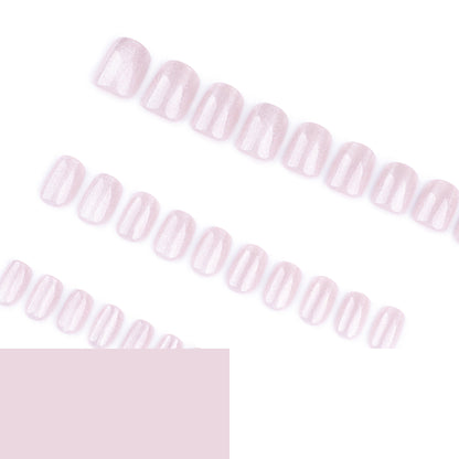 Handmade Nude Blush Cat Eye Press-on Nails