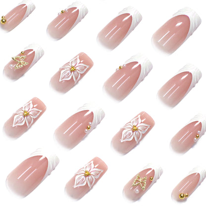 French 3D Flower Nail Art