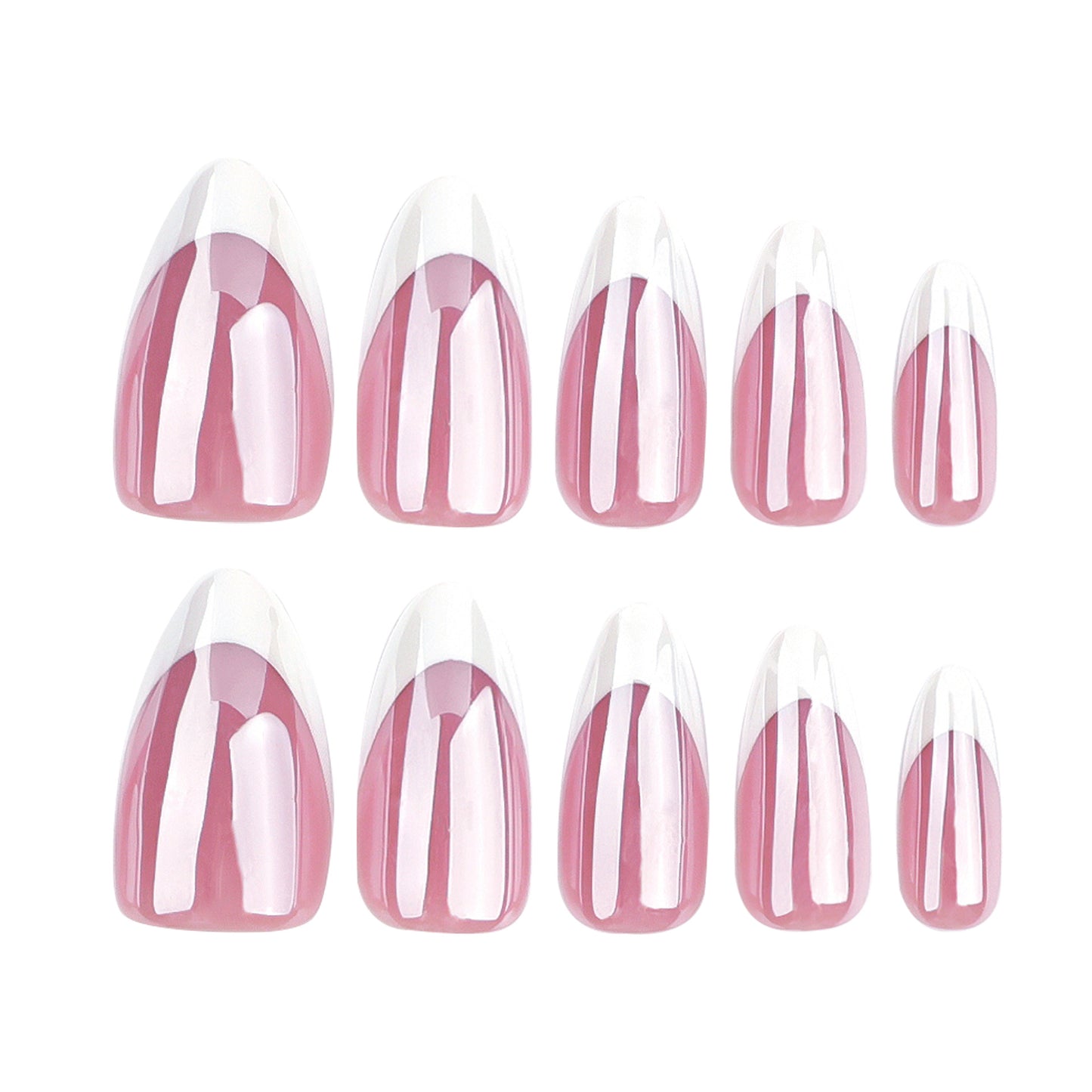 French Chrome Press-On Nails
