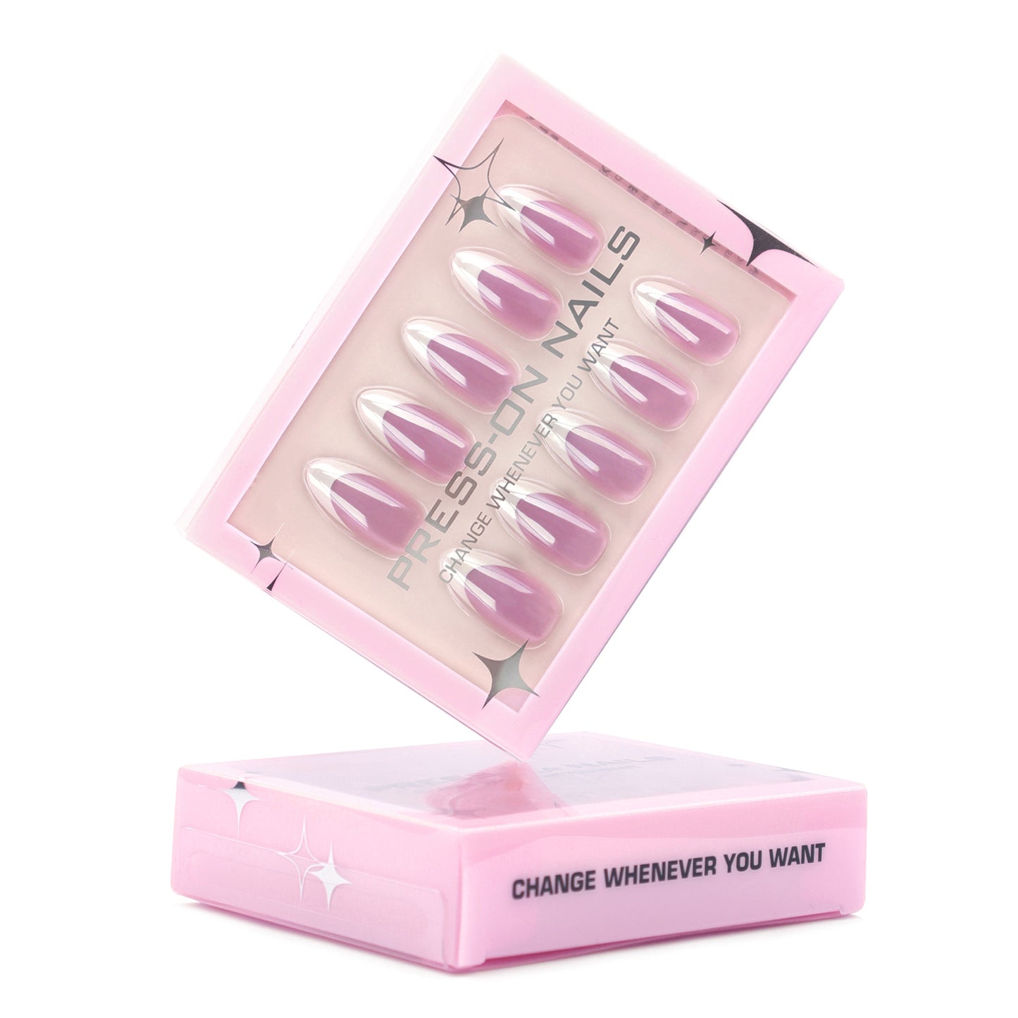 French Chrome Press-On Nails