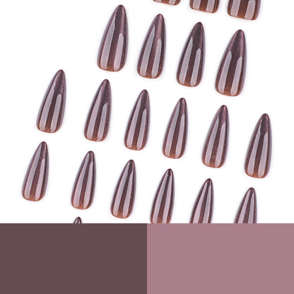 Glitter Brown Cat Eye JP4190 Veloura Nails