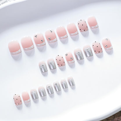 Polka Dot Cat Eye Press-on Nails