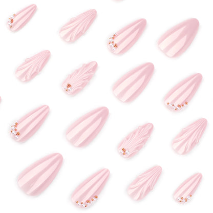 Ocean Shell Teardrop Pearl Nail Art