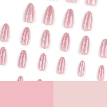 Bright Pink Cat Eye Veloura Nails