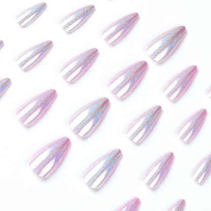 Purple Aurora Glitter Press-on Nails