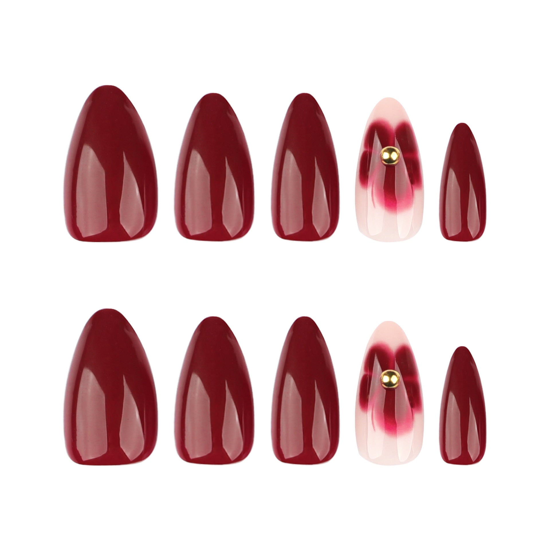 Simple Red JP3695 Veloura Nails