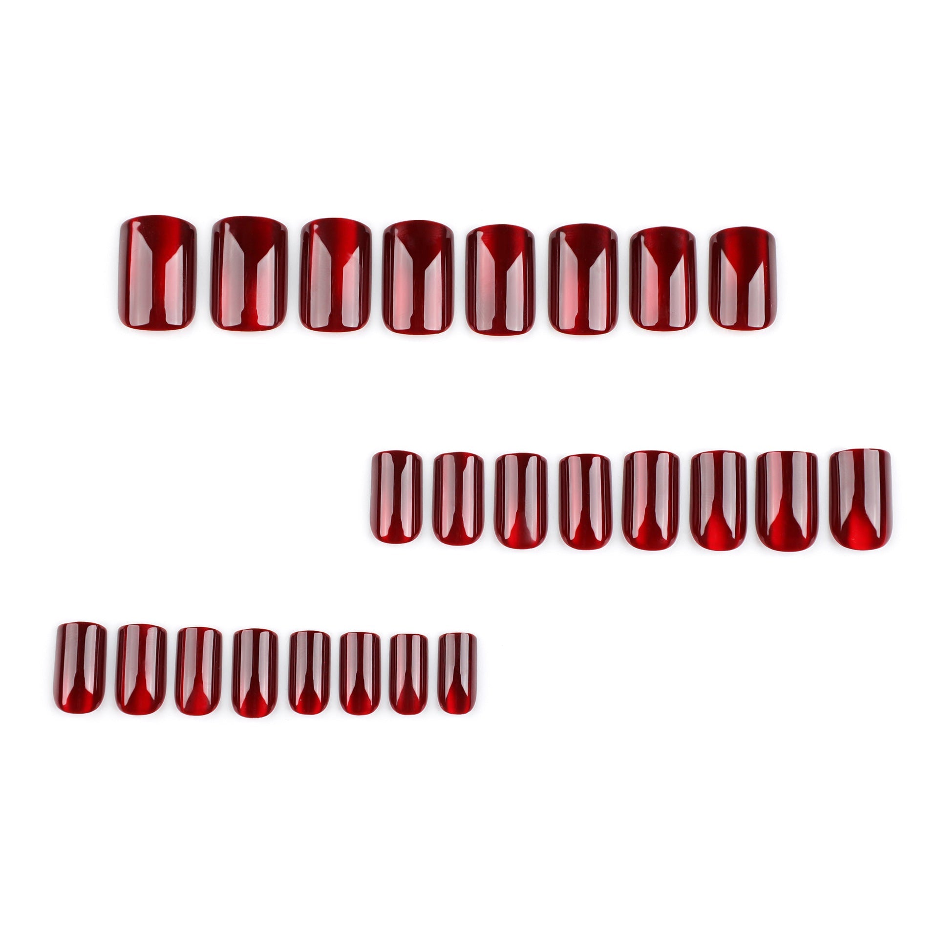 Blood Red Cat Eye Veloura Nails