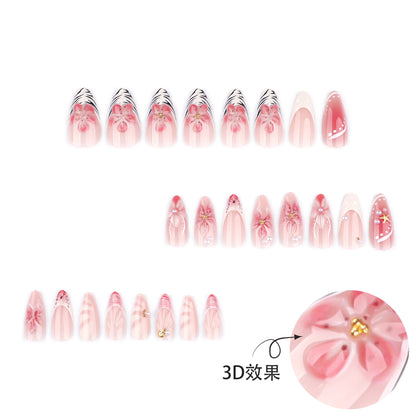 Handmade 3D Sculpted Flower Press-on Nails