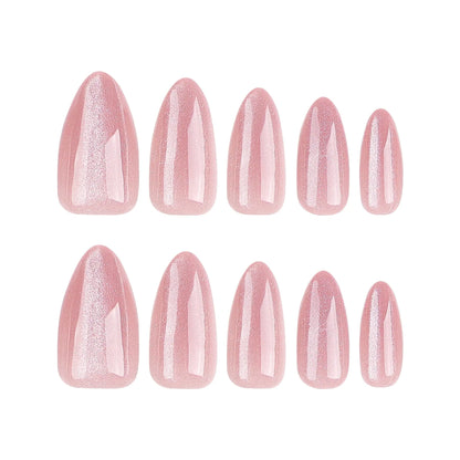 Bright Pink Cat Eye Veloura Nails