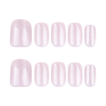 Handmade Nude Blush Cat Eye Press-on Nails
