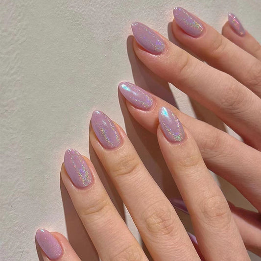 Purple Aurora Glitter Press-on Nails